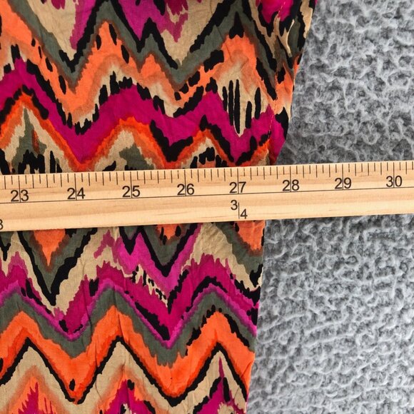 Masai Dress Womens Extra Large Pink Zig Zag Short Sleeve Lagenlook Knee Pockets - Picture 8 of 10